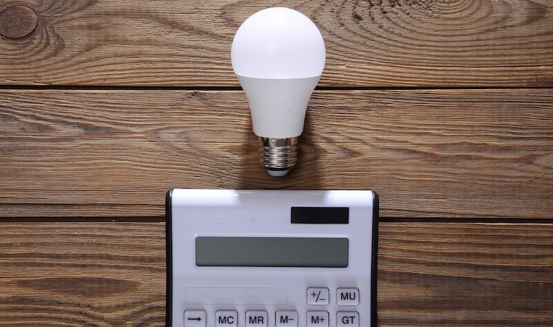 Glödlampa och kalkylator