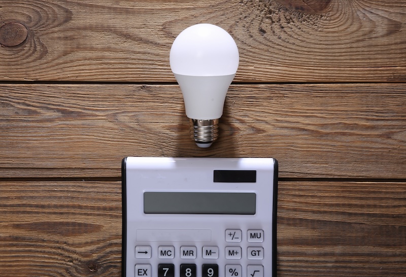 Glödlampa och kalkylator